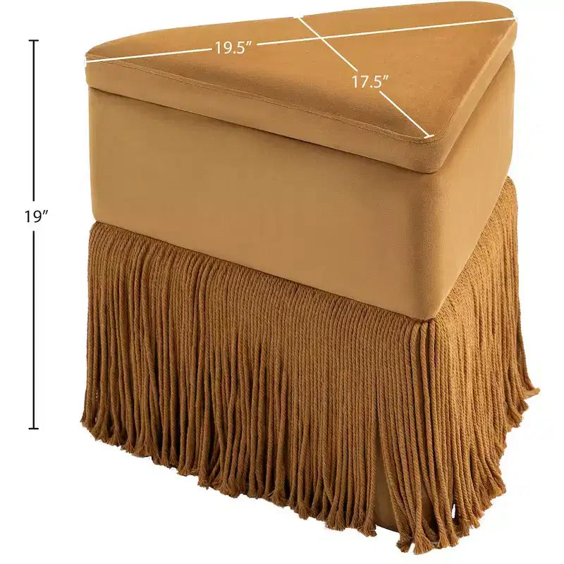 Meridian Furniture, Pouf/Sgabello in Velluto Trivoli