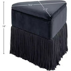 Meridian Furniture, Pouf/Sgabello in Velluto Trivoli