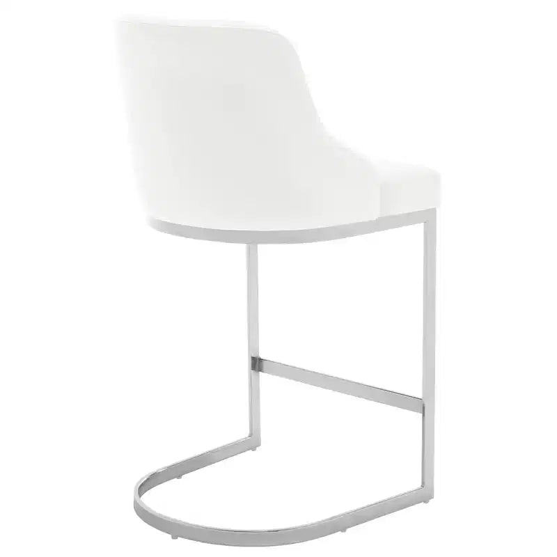 Bekrvio Set di 2 sgabelli da bar, altezza bancone 26 pollici con schienale - Base a U in acciaio rivestita in pelle PU/velluto per isola della cucina