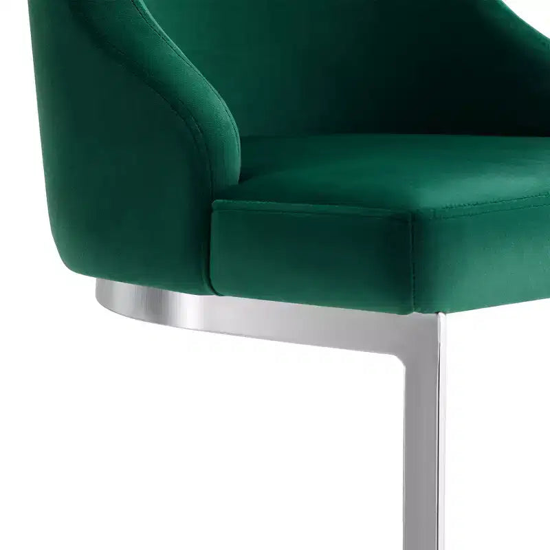 Bekrvio Set di 2 sgabelli da bar, altezza bancone 26 pollici con schienale - Base a U in acciaio rivestita in pelle PU/velluto per isola della cucina