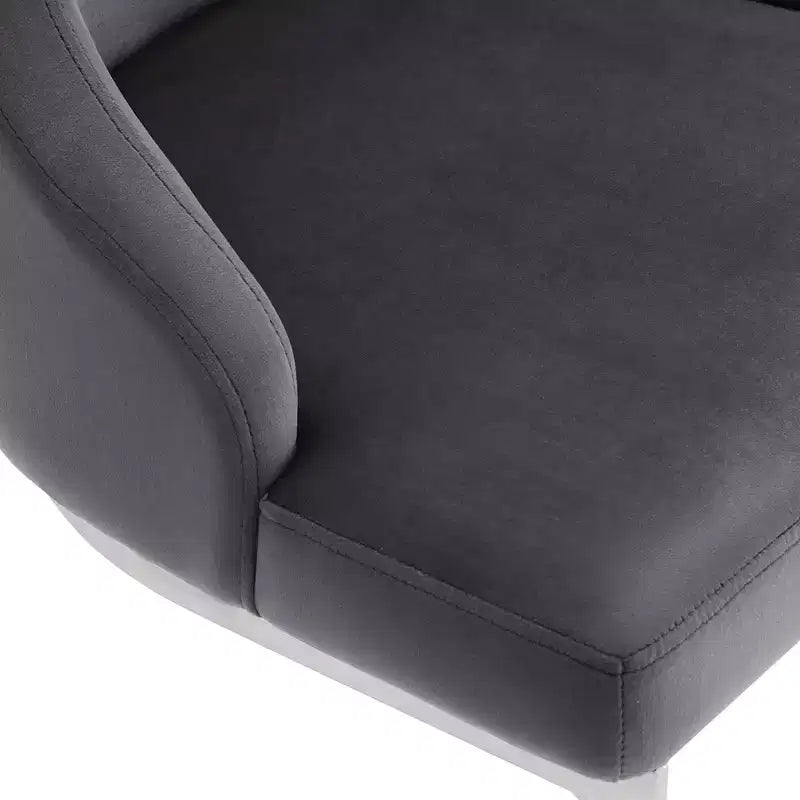 Bekrvio Set di 2 sgabelli da bar, altezza bancone 26 pollici con schienale - Base a U in acciaio rivestita in pelle PU/velluto per isola della cucina