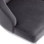 Bekrvio Set di 2 sgabelli da bar, altezza bancone 26 pollici con schienale - Base a U in acciaio rivestita in pelle PU/velluto per isola della cucina