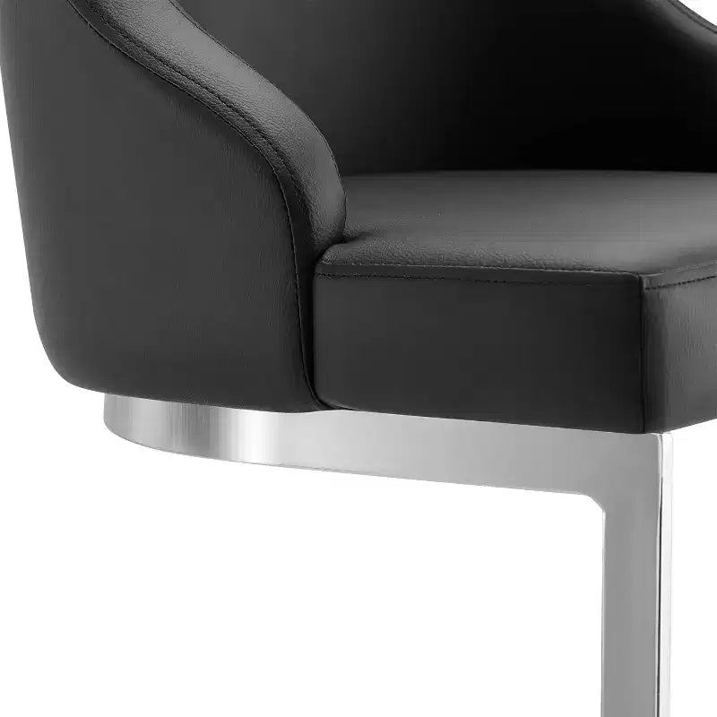 Bekrvio Set di 2 sgabelli da bar, altezza bancone 26 pollici con schienale - Base a U in acciaio rivestita in pelle PU/velluto per isola della cucina