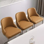 Bekrvio Set di 3 Sgabelli da Bar, Altezza 66 cm per Bancone con Schienale - Rivestimento in Pelle PU/Velluto, Base a U in Acciaio per Isola da Cucina