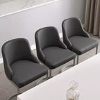 Bekrvio Set di 3 Sgabelli da Bar, Altezza 66 cm per Bancone con Schienale - Rivestimento in Pelle PU/Velluto, Base a U in Acciaio per Isola da Cucina