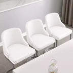 Bekrvio Set di 3 Sgabelli da Bar, Altezza 66 cm per Bancone con Schienale - Rivestimento in Pelle PU/Velluto, Base a U in Acciaio per Isola da Cucina