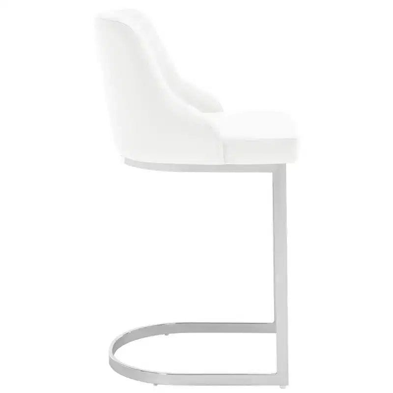 Bekrvio Set di 3 Sgabelli da Bar, Altezza 66 cm per Bancone con Schienale - Rivestimento in Pelle PU/Velluto, Base a U in Acciaio per Isola da Cucina