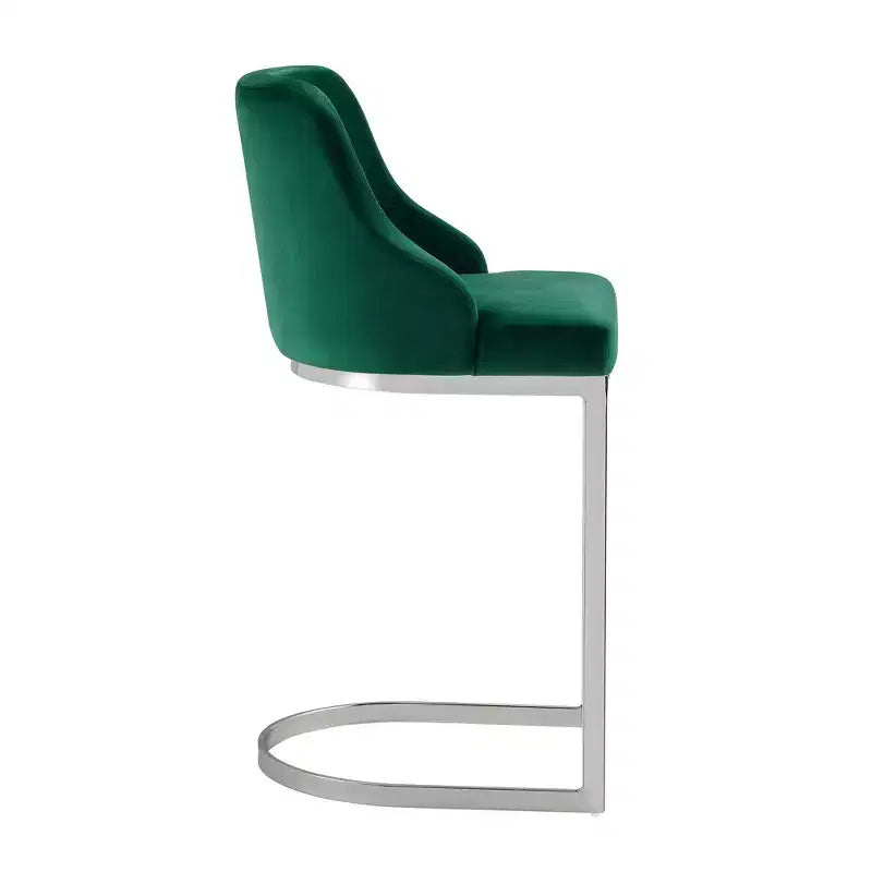 Bekrvio Set di 3 Sgabelli da Bar, Altezza 66 cm per Bancone con Schienale - Rivestimento in Pelle PU/Velluto, Base a U in Acciaio per Isola da Cucina