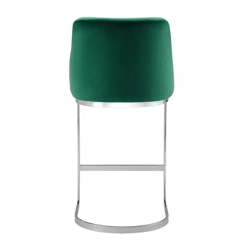 Bekrvio Set di 3 Sgabelli da Bar, Altezza 66 cm per Bancone con Schienale - Rivestimento in Pelle PU/Velluto, Base a U in Acciaio per Isola da Cucina