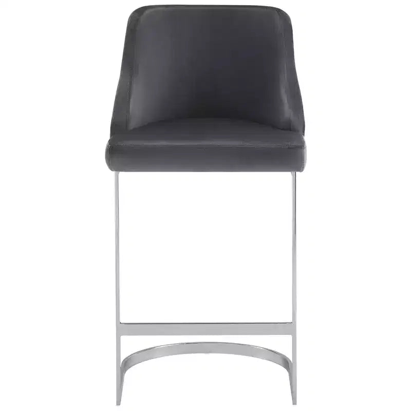 Bekrvio Set di 3 Sgabelli da Bar, Altezza 66 cm per Bancone con Schienale - Rivestimento in Pelle PU/Velluto, Base a U in Acciaio per Isola da Cucina