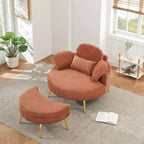 Okak Piccolo divano letto moderno con chaise longue e poggiapiedi contenitore mobile, divano poltrona imbottito per soggiorno, appartamento