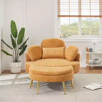 Okak Piccolo divano letto moderno con chaise longue e poggiapiedi contenitore mobile, divano poltrona imbottito per soggiorno, appartamento
