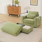 Okak Divano Letto Moderno Comodo con Chaise Longue e Pouf Contenitore Mobile, Divano Imbottito con Seduta Profonda per Soggiorno
