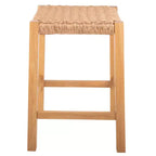 Sgabello da bar in legno da 60 cm Alaterre Furniture Newport con seduta in corda
