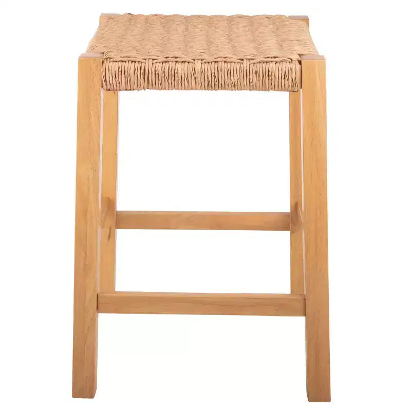 Sgabello da bar in legno da 60 cm Alaterre Furniture Newport con seduta in corda