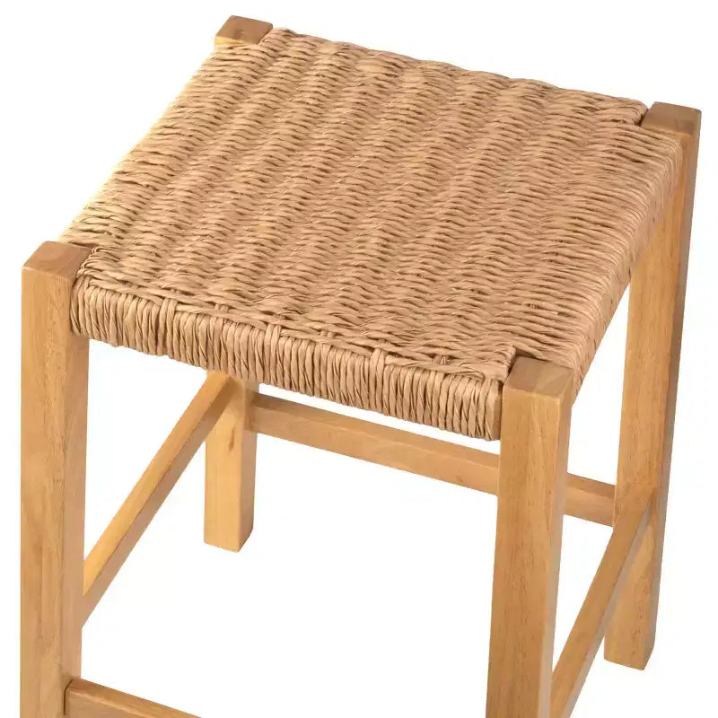 Sgabello da bar in legno da 60 cm Alaterre Furniture Newport con seduta in corda