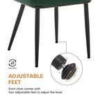 Bekrvio Rattan Dining Chairs Set di 2 - Sedie Laterali in Bouclé con Schienale in Cannage e Gambe in Metallo, Stile Moderno di Metà Secolo, per Cucina