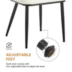 Bekrvio Rattan Dining Chairs Set di 2 - Sedie Laterali in Bouclé con Schienale in Cannage e Gambe in Metallo, Stile Moderno di Metà Secolo, per Cucina