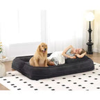 Okak Grande Pouf a Sacco Divano Letto per Cani con 5 Posizioni Regolabili, Divano Pigro in Ciniglia Extra Morbido 2-in-1 per Te e i Tuoi Animali Domestici