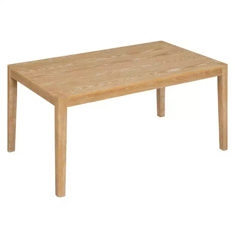 GDFStudio Giles - Set da pranzo 7 pezzi con tavolo rettangolare in legno e sedie imbottite