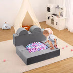 Divano per bambini per neonati, in schiuma con cuscini rimovibili, divano morbido convertibile per leggere, giocare e dormire