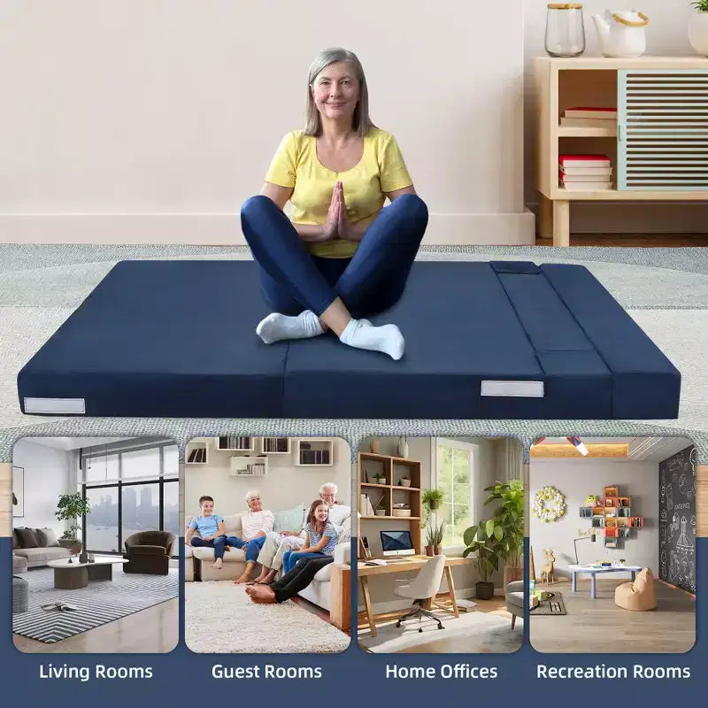 Divano letto pieghevole con cuscino, Poltrona letto convertibile, Materasso per divano pieghevole