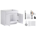 VEVOR Shaker Base Cabinet, 36-Inch Unassembled Sink Base Cabinet, 36 W x 24 D x 34.5 H Ready to Assemble Cabinet, White