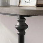GustoWave Console Table, 43" Tavolo da Ingresso con Contenitore, Tavolino da Divano a 2 Livelli con Struttura in Metallo e MDF, Tavolo Dietro il Divano - Grigio Rustico