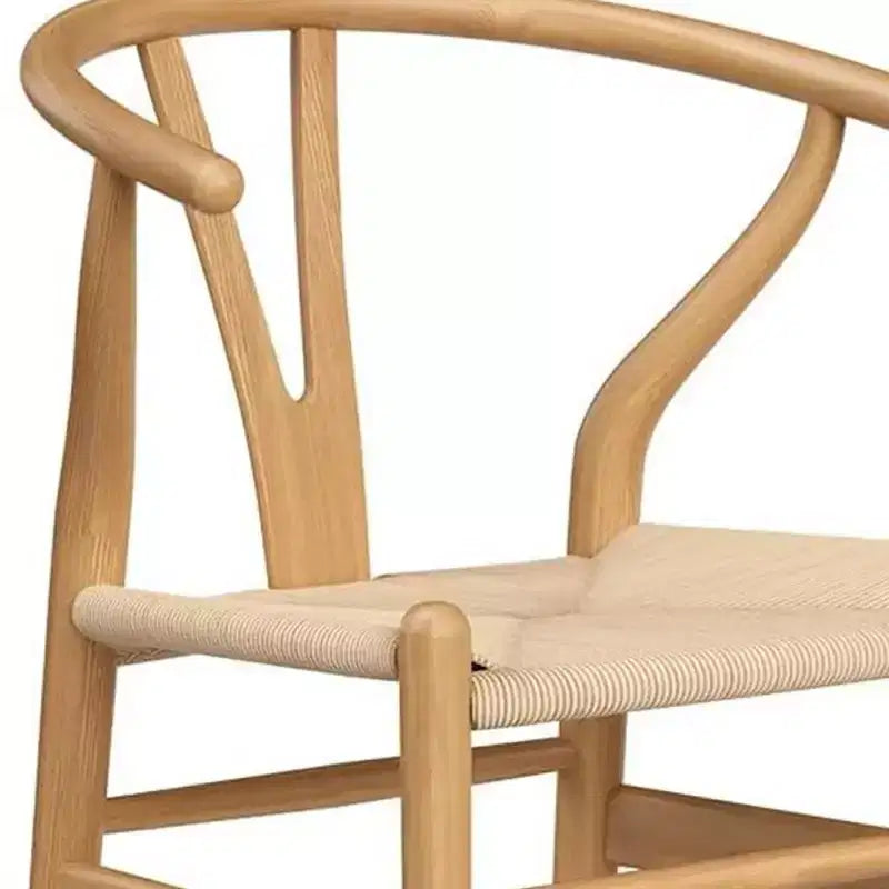 HomeRoots Sgabello da bar da 27 pollici beige e in legno massello naturale, altezza bancone
