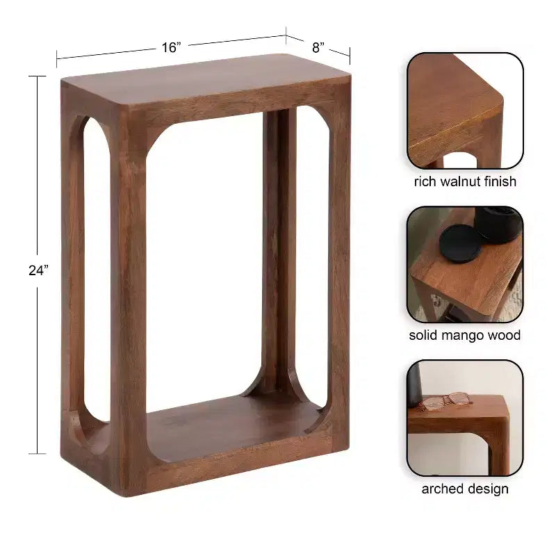 Tavolino sottile in legno Dahl Kate e Laurel