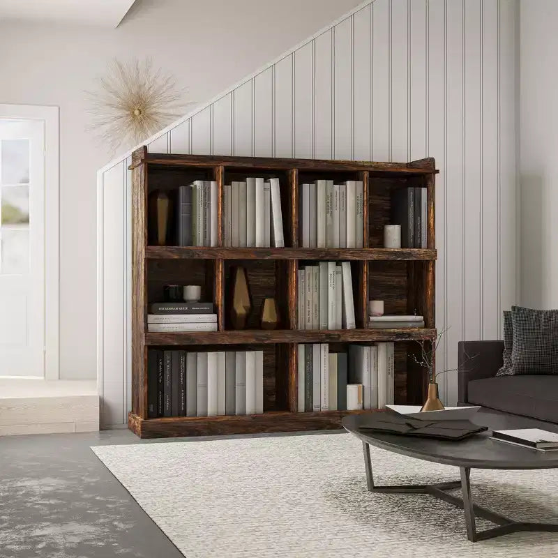 Libreria, scaffale a 3 ripiani a giorno, organizer portaoggetti a 10 cubi, scaffale a cubi autoportante per camera da letto, soggiorno, ufficio
