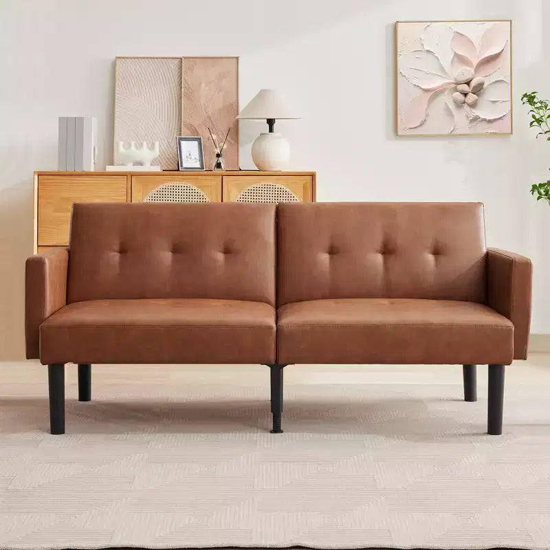 Divano letto a due posti, divano reclinabile regolabile in 3 posizioni, design rialzato da terra per una facile pulizia, divano pieghevole moderno per soggiorno, appartamento, ufficio