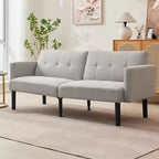 Divano letto a due posti, divano reclinabile regolabile in 3 posizioni, design rialzato da terra per una facile pulizia, divano pieghevole moderno per soggiorno, appartamento, ufficio