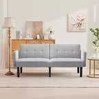 Divano letto a due posti, divano reclinabile regolabile in 3 posizioni, design rialzato da terra per una facile pulizia, divano pieghevole moderno per soggiorno, appartamento, ufficio