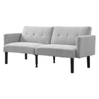 Double Sofa Bed, 3-Position Adjustable Recliner Sofa,Off-The-Floor Design for Easy Cleaning,Modern Folding Sofa for Living Room, Apartment, Office