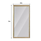 Specchio Whisen a figura intera da pavimento o da parete con cornice in legno, 32*70