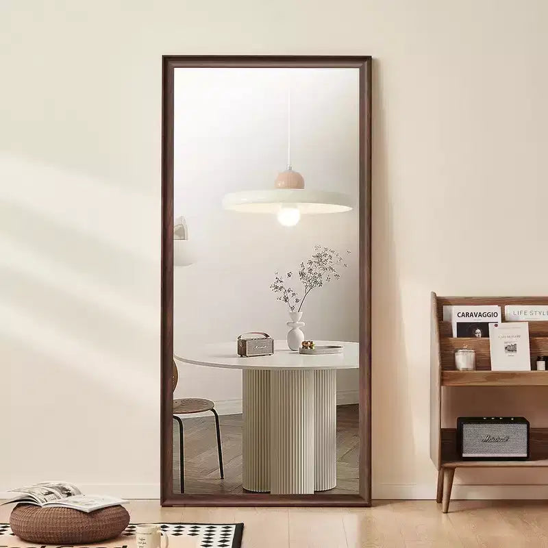 Specchio Whisen a figura intera da pavimento o da parete con cornice in legno, 32*70
