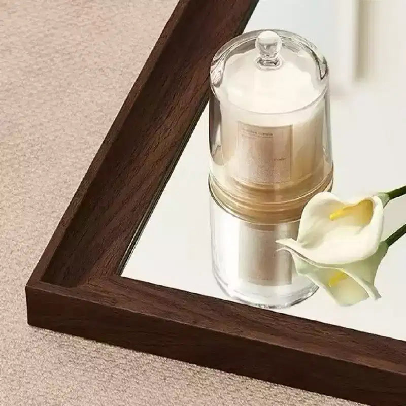 Specchio Whisen a figura intera da pavimento o da parete con cornice in legno, 32*70