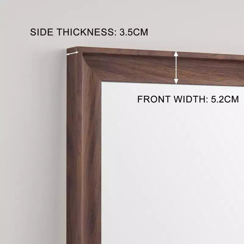 Specchio Whisen a figura intera da pavimento o da parete con cornice in legno, 32*70