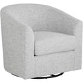 Studio 55D Barrel 30 3/4 Wide Gray Fabric Swivel Chair