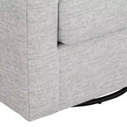 Studio 55D Poltrona Girevole in Tessuto Grigio, Larga 78 cm