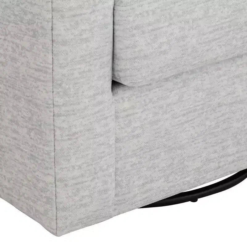 Studio 55D Poltrona Girevole in Tessuto Grigio, Larga 78 cm