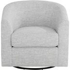 Studio 55D Poltrona Girevole in Tessuto Grigio, Larga 78 cm