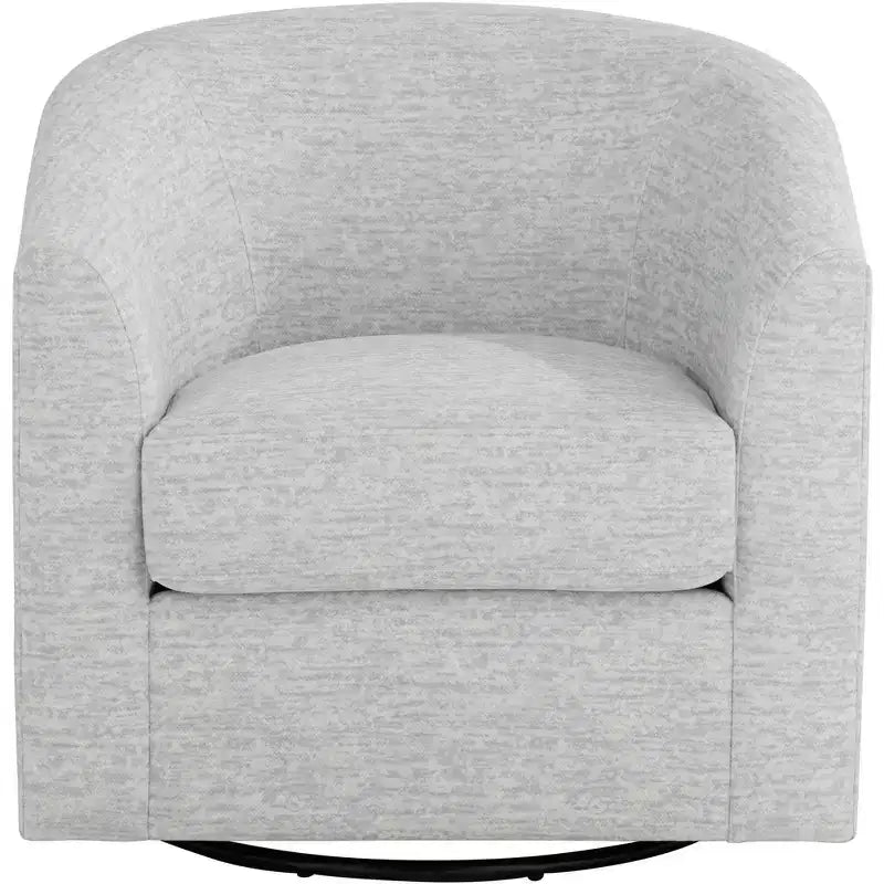 Studio 55D Poltrona Girevole in Tessuto Grigio, Larga 78 cm