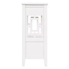 Hostack Tavolo Consolle da 36'' in Legno Stile Fattoria con 4 Cassetti e 1 Ripiano per Ingresso e Soggiorno, Bianco Antico