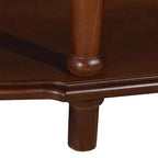 Hostack 52'' Tavolo Consolle Retrò Curvo in Legno con Ripiano Aperto e 2 Cassetti per Soggiorno e Ingresso, Ciliegio