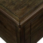 Tavolino da caffè in legno Hostack da 40'' con 4 cassetti e gambe decorate con rivetti per soggiorno, facile da montare, color espresso