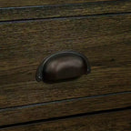 Tavolino da caffè in legno Hostack da 40'' con 4 cassetti e gambe decorate con rivetti per soggiorno, facile da montare, color espresso