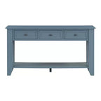 Luxystar Console Table with Three Drawers and Shelf Storage Sideboard, Blue