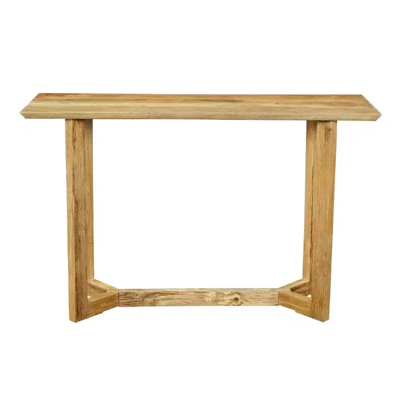 Tavolo consolle Royal Hampton | Piano rettangolare da 48 pollici | Struttura aperta con base a cavalletto | Legno di mango